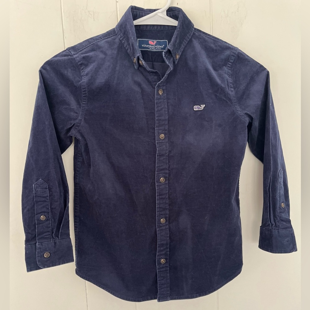 Vineyard Vines Corduroy Button-Down Nautical Navy Size 6 Worn ONE Time